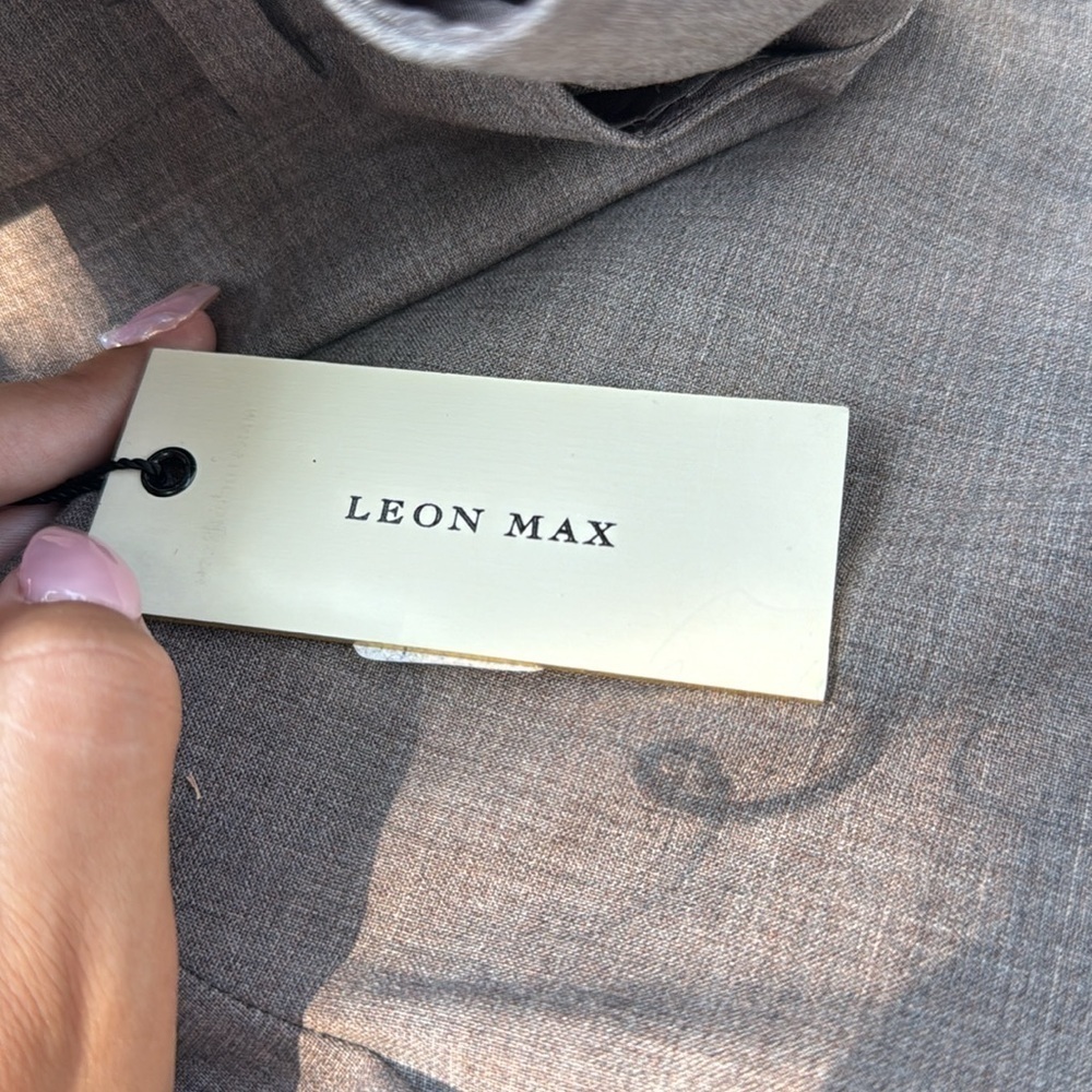 Leon Max Limited Edition Heather Brown Wool-Blend Blazer - Size 10 & Pants Sz 8 - Picture 11 of 11